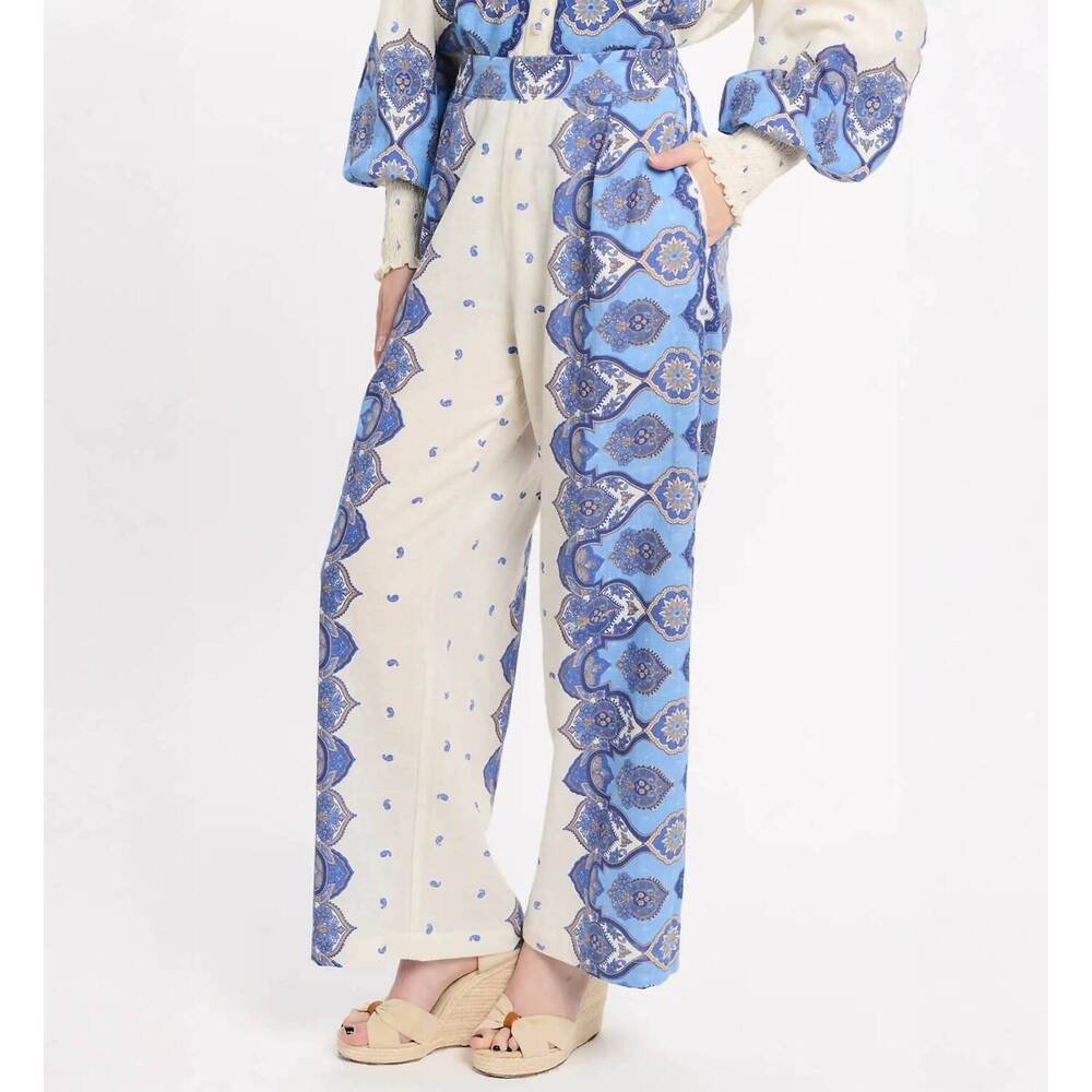 NEW MISS JUNE PARIS women's tais pants in blue - Picture 2 of 2